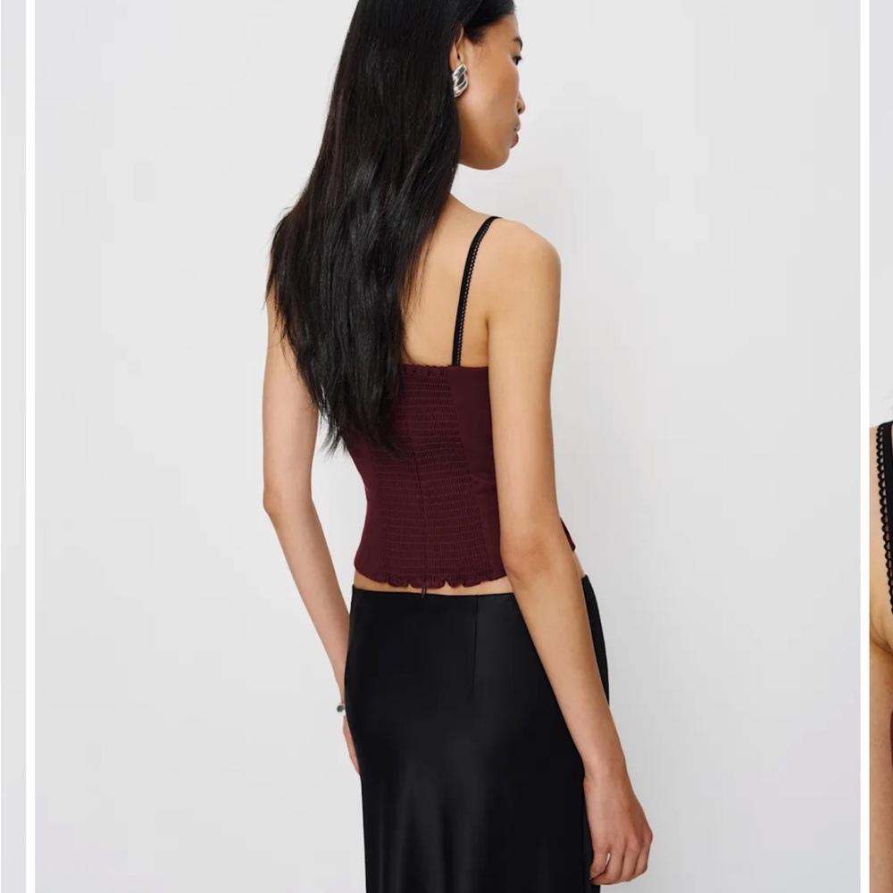 Reformation Red and Black Melanie Top - Picture 4 of 5